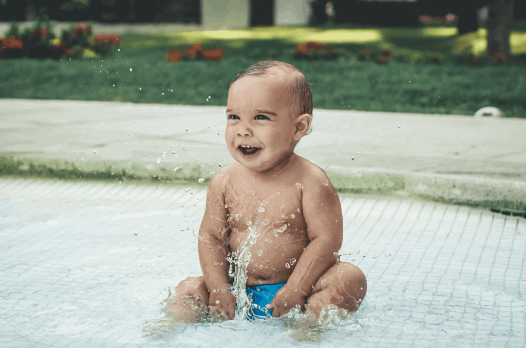 baby in water