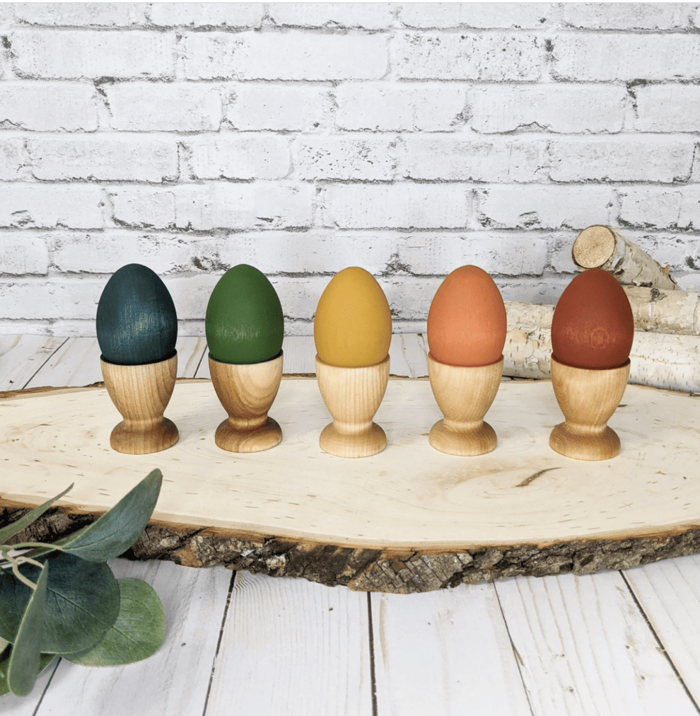 Montessori egg cups colorful