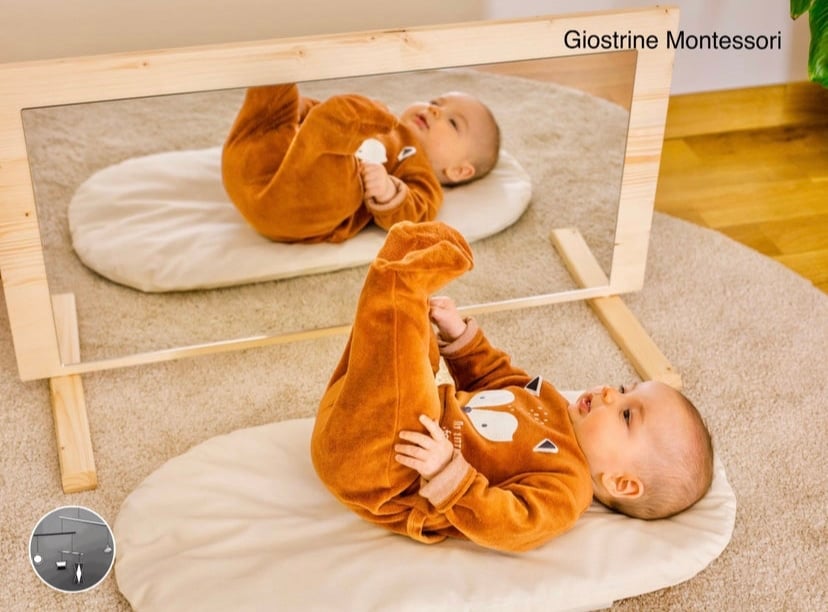 Montessori Mirror Gift for Infant Baby Bedroom