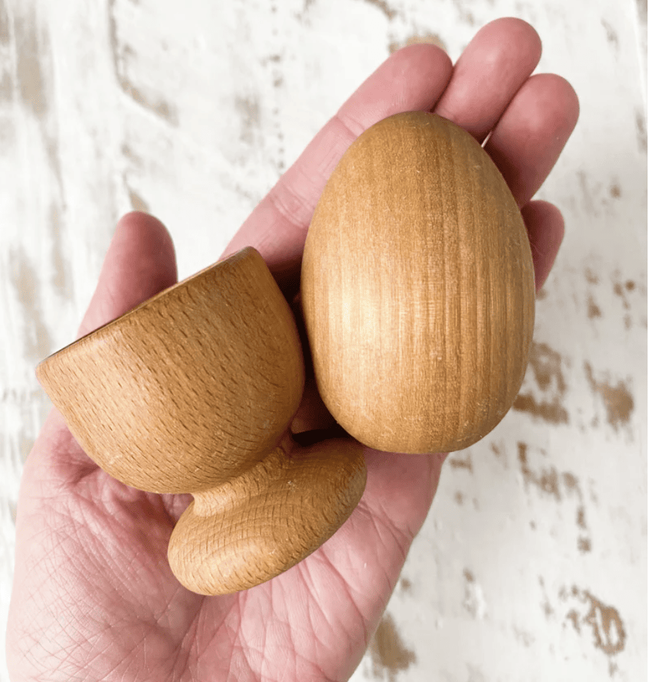 montessori egg cup wooden