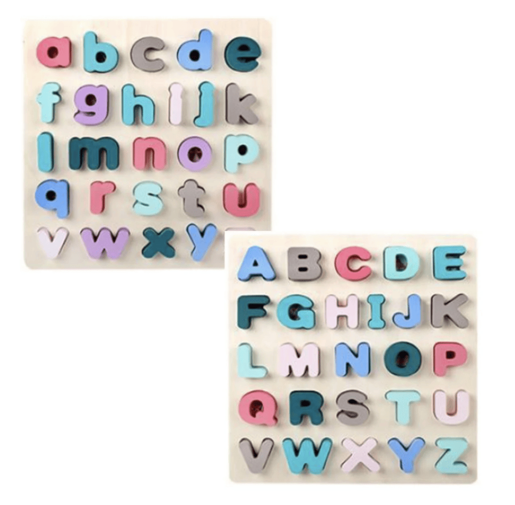 Montessori wooden alphabet puzzle