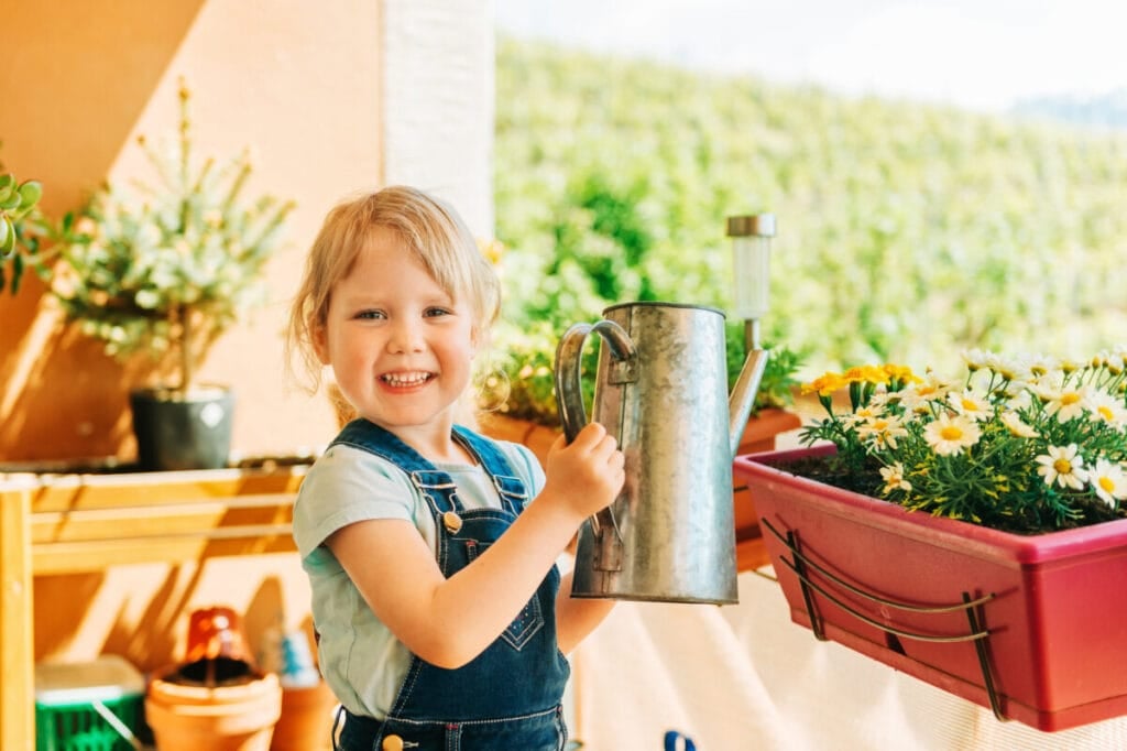 Montessori Outdoor Activities include Practical Life like Gardening