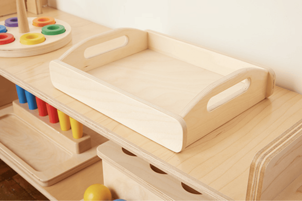 Montessori Wooden Tray with Handles