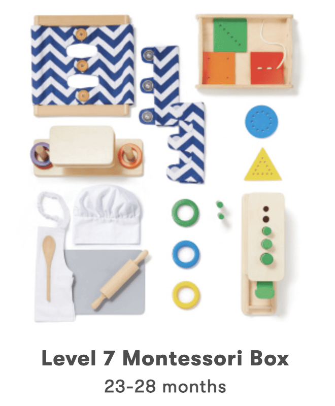 gift set box of toys and materials Montessori gift for 2 year old toddlers