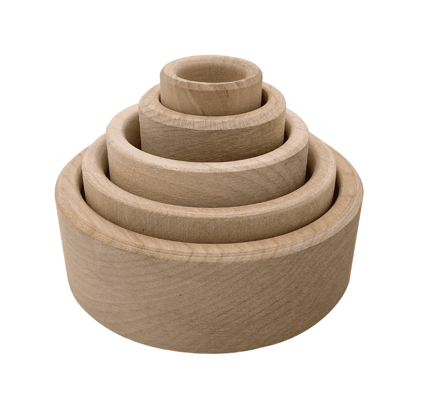Montessori Round Wooden Nesting Boxes